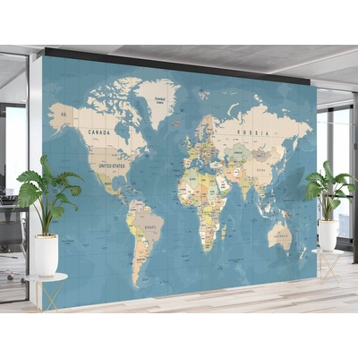 Gario Fototapeta Politická mapa sveta Materiál: Vliesová, rozmery 200 x 140 cm