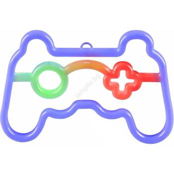 Polux LED Неонова декорация за стена GAME LED/3W/3xAA USB син (SA1973)