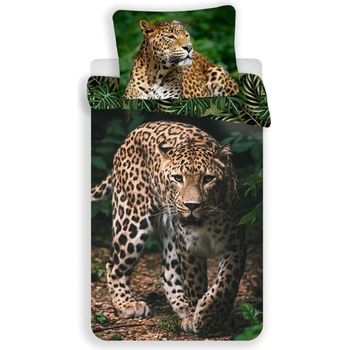 JERRY FABRICS Obliečky Leopard Green Bavlna 140x200 70x90