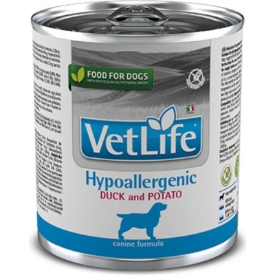 Vet Life dog hypoallergenic duck & potato 300 g