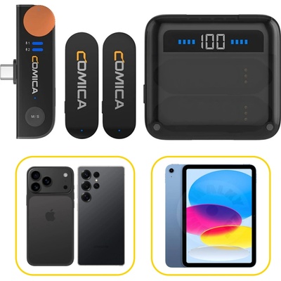 COMICA AUDIO (ROZBALENO) Comica Vimo S (UC) 2,4G bezdrátové klopové mikrofony pro Smartphone a tablety Vimo-S uc B