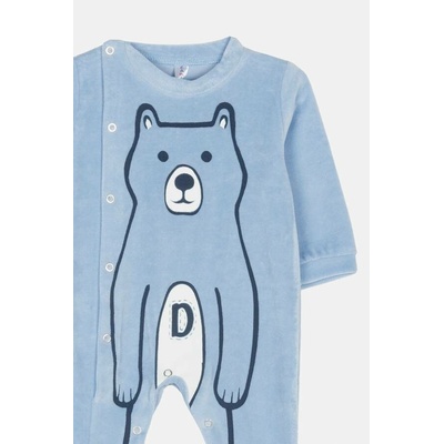 JOYCE Dětský kojenecký overal BEAR Zelená šedá hnědá