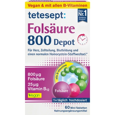 tetesept Фолиева киселина 800 Depot - 60 таблетки