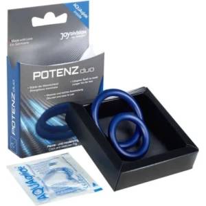  Силиконови пенис пръстени, 2 броя, размер L - POTENZduo Blue (JOYD015633)