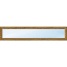 ARON Plastové okno fixné zasklenie Basic biele/zlatý dub 2100x850 mm (neotvárateľné)