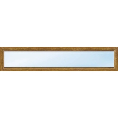ARON Plastové okno fixné zasklenie Basic biele/zlatý dub 1000x400 mm (neotvárateľné)