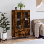 vidaXL Висок шкаф, опушен дъб, 69, 5x31x115 см, инженерно дърво (828321)
