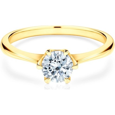 Savicki zásnubní prsten žluté zlato diamant Z585
