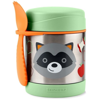 SKIP HOP Zoo Termoska na jedlo s lyžičko vidličkou Mýval 325 ml 3r+