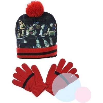 čepice a rukavice ŽELVY NINJA ph 4181 červená