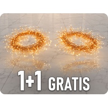 ACA Lighting LED dekoračná reťaz cluster 2.5m 50LED 3xAA teplá biela bez funkcií meď X01501217