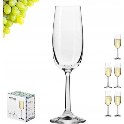 Krosno Skleničky na šampaňské PURE bezbarvé 6 x 170 ml