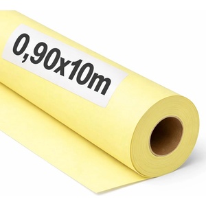 OFITURIA Kraft Paper Yellow Pastel - Roll 0.90 × 10 m - 6 Rolls - Wrapping Paper and Packaging Paper - Craft Paper for DIY, Decoration and Sewing Patterns - Tear-Resistant and Easy to Cut - COM620 (COM620)