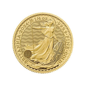 The Royal Mint zlatá mince Britannia 2024 1/4 oz
