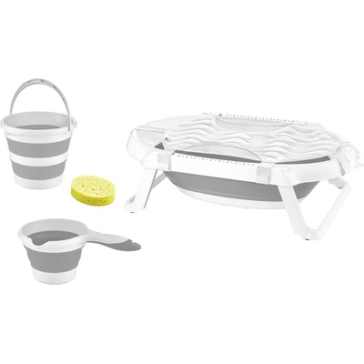 BabyJem Сгъваем комплект за къпане BabyJem - Сив, 5 части (596)