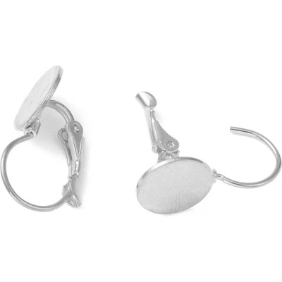 Náušnice mechanická s ploškou 10mm chirurgická ocel MO 054-1 – Zboží Dáma