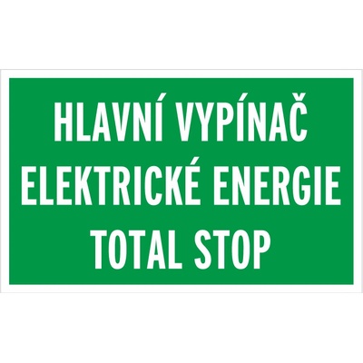 Hlavní vypínač elektrické energie TOTAL STOP samolepící vinylová fólie 420x200mm – Zboží Dáma
