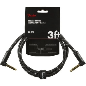 Fender Deluxe Series 099-0820-096 Черeн 90 cm Ъглов - Ъглов Пач кабел (0990820096)
