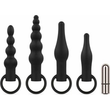 Easytoys Anal Plug Set With Bullet Vibrator Black