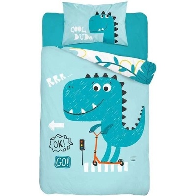 Detexpol obliečky Dino blue 100 x 135 cm 40 x 60 cm