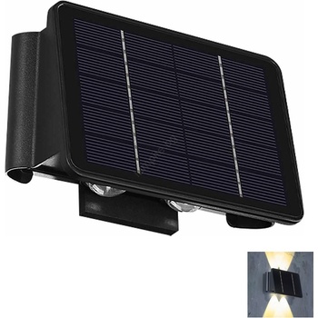 GREENLUX LED соларен стенен фенер 4xLED/1, 5W/3, 7V 1500 mAh IP54 черен (GXSO023)