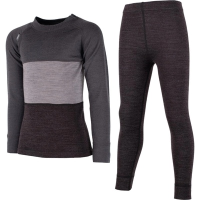 Lindberg Sweden dětské funkční merino prádlo bamboo anth / black