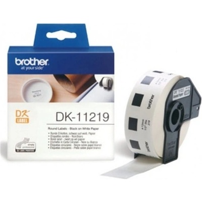 BROTHER DK-11219 (papírové / kulaté, průměr 12 mm -1200ks), DK11219