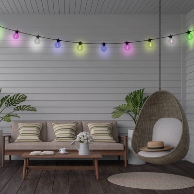 GLOBO Řetěz solární 10x RGB LED motýli