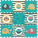 HM Studio Pěnové puzzle Sloni a sovy 9ks