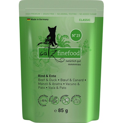 Catz finefood hovädzie a kačacie 16 x 85 g