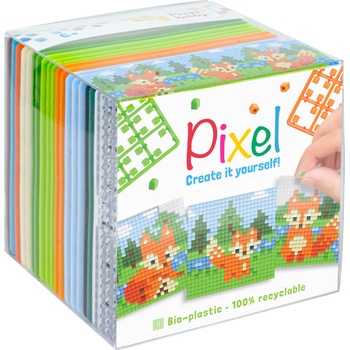 Pixelhobby Комплект от 3 мозайки с пиксели Classic, Pixelhobby, Куб - Лисици (29015-Fox)
