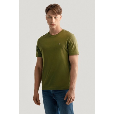 Gant tričko Reg Tonal Shield SS zelené