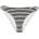 Superdry Alice Textured Cupped bikini bottom - White / Black (Mono Stripe)