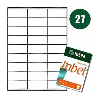 Igepa Group Mondi LABELS A4 IGEPA 70.0 X 32.0 MM WHITE (100)