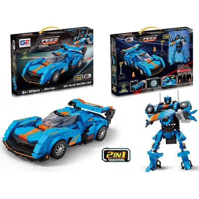Armtoys ДЕТСКИ КОНСТРУКТОР ТРАНФОРМЕР 2 В 1, 303 ЧАСТИ СИН