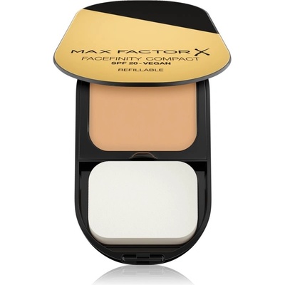 Max Factor Facefinity Refillable kompaktný zmatňujúci make-up SPF20 033 Crystal Beige 10 g