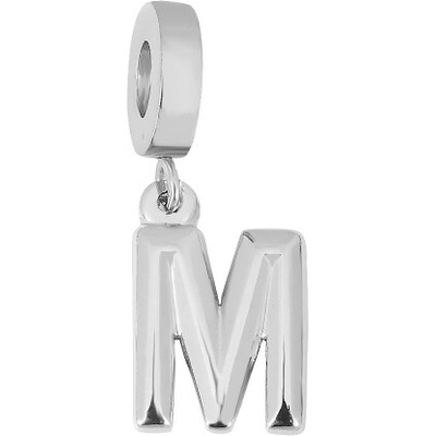Linda's Jewelry Prívesok na náramok Písmeno M chirurgická oceľ IP053