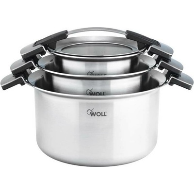 Woll Sada 3 nerezových hrnců s poklicemi Concept Pro (16, 20 a 24 cm) 101CO