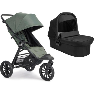 BabyJogger CITY ELITE 2 set 2v1 +korba BRIAR GREEN+OPULENT BLACK nafukovací kola 2022 – Zboží Mobilmania