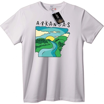 NOONEBRAND Тениска Пейзаж на Арканзас - XS, White