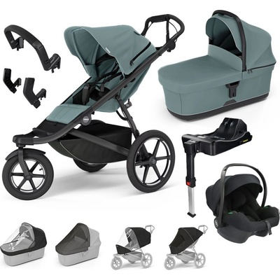 THULE Trojkombinace 10v1 Urban Glide 3 + Bassinet + příslušenství 2024 + Avionaut Cosmo 2.0 + Base Dock 2 Mid Blue