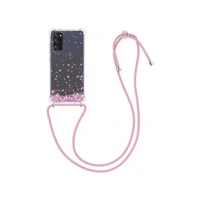 kwmobile Прозрачен калъф с дизайн черешов цвят за Samsung Galaxy S20 FE - розов