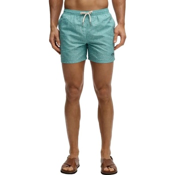 Superdry Бански гащета Superdry Premium Printed 15 swimming shorts - Green / Blue (Mini Flora Green)