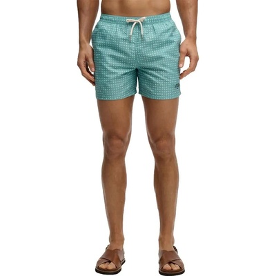 Superdry Бански гащета Superdry Premium Printed 15 swimming shorts - Green / Blue (Mini Flora Green)