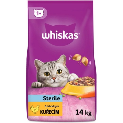 Whiskas Dry Sterile s kuracím mäsom 3,8 kg