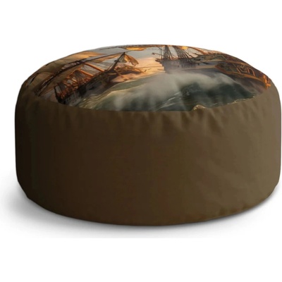 Sablio Taburet Circle Plachetnica vo vlnách: 38x48 cm