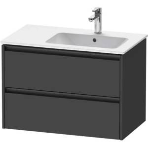 Duravit Ketho. 2 - Шкафче за умивалник 55x81x48 см, 2 чекмеджета, графит матов K25268049490000 (K25268049490000)