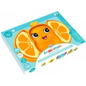 KIDS Силиконова чиния с разделения Frootimals Bizzy LemonBee - с вакуумна основа, 3 отделения (FT00007)