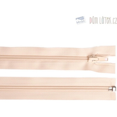 Zips špirálový 6mm deliteľný 50cm krémový