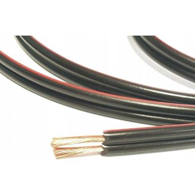 Elektrokabel Plochý reproduktorový kábel 2×0,5 mm čierny L-KAB0572 200 m